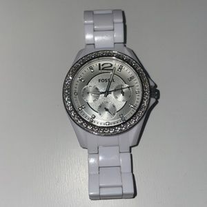 Fossil White Watch